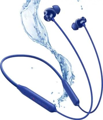 Image of Bluetooth Wireless Neckband Earphones, Silicone, Magnetic Closure, Multi-Device Support,T60 Bullet Bluetooth (Blue)