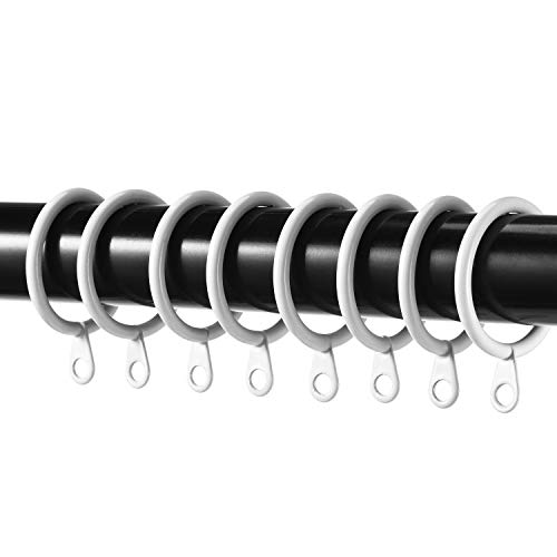 image for Shappy 40 Packs Metal Drapery Curtain Rings Hanging Rings for Curtains