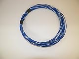 18 Ga Awg Blue/White Striped Automotive Truck Motorcycle General Purpose GXL Wire .94 O.D. 25' Superior Abrasion Resistance, High Heat, Resist grease,Oil, Gasoline,Acids