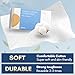 PoeticEHome Soft Dry Wipe 6 Pack, 100% Cotton Face Tissues, Lint Free Facial Cleansing Towels Disposable, Extra Thick Dry and Wet Use for Sensitive Skin, Makeup Removing, Surface Cleaning (600 Count)