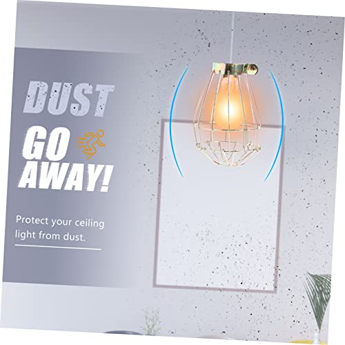 Homoyoyo Vintage Lantern Globe Chandelier Globe Light Bulbs 6pcs Small Light Bulb Covers Light Bulb Covers for Ceiling Lights Vintage Bulb Cover Light Cage Metal Lamp Bulb Guard - Image 2