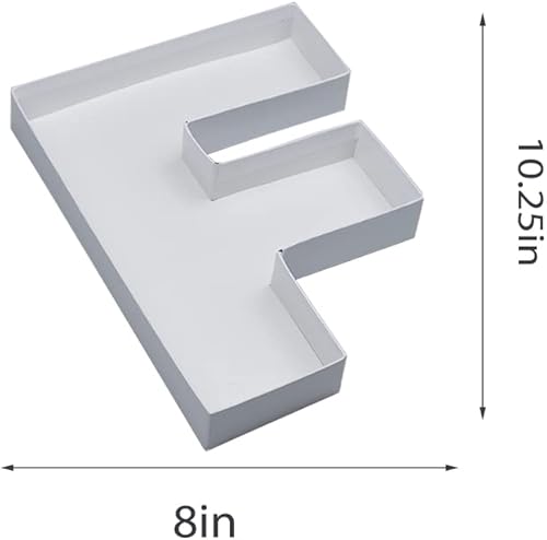 Miniatura 7 de Caja de cartón en forma de D de 10 pulgadas con forma de letra maché para dulces de chocolate (blanco, D)