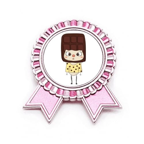 Broche rose Food Chote Sweet Fat Delicious badge métal médaille du gagnant vêtement