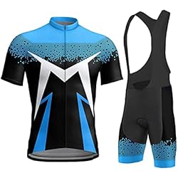 Ventilador Secado Ropa LIEFSS Maillot de ciclismo para hombre, camiseta de manga corta y pantalones cortos acolchados con peto transpirable, traje de ciclismo para montar en bicicleta (Color: TYP-1, tamaño: 4XL)