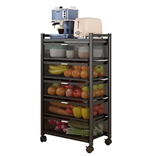 ZOLPINL Cesta de Frutas y Verduras de 4 Niveles para Cocina, Cesta de Frutas de Metal para encimera, frutero y Soporte para Verduras Que Mantiene Las Frutas y Verduras Frescas, pa