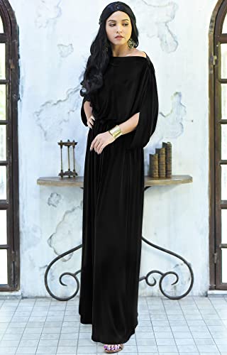 KOH KOH Womens 2025 Flowy Formal Batwing Sleeve Evening Casual Gown2