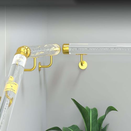 Rampe d'escalier acrylique robuste et transparente, fixation murale inox anti-chute - 4