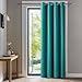 Deconovo Room Darkening Thermal Insulated Blackout Grommet Window Curtain Panel For Living Room, Turquoise,42x63-Inch,1 Panel