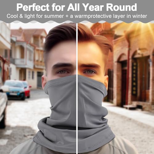 4 Pcs Neck Gaiter Cooling Face Mask Wind-proof Scarf Bandana for Men Women4
