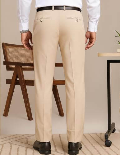 Image of SaintX Men's Premium Stretchable Formal Trouser with Techno Flex Waistband | Slim Fit Pants | Italian Design | Office Wear /Executive Wear