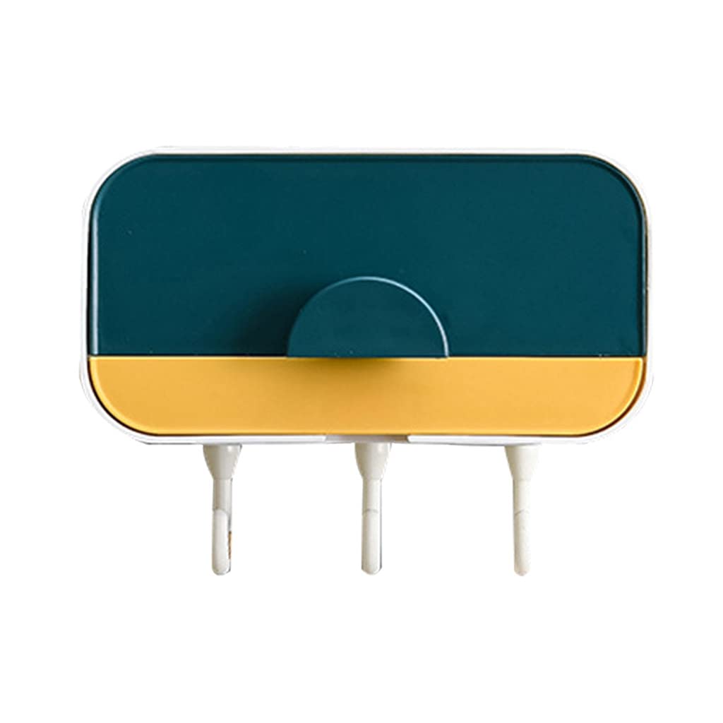 Nucelit Soap Tray Double Layer Draining Holder Detachable Soap Container for Bathroom Kitchen Sink Sponge Holder Drainer PP Dishes for Travel Suction for Shower Traveling with Drain Tray Dishes