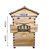 WYDG Bee Hive Complete Kit Auto Flow Beehive,House Kit Beehive Boxes with 4 Pieces Comb Honey Frames for Beginning and Professional Beekeepers