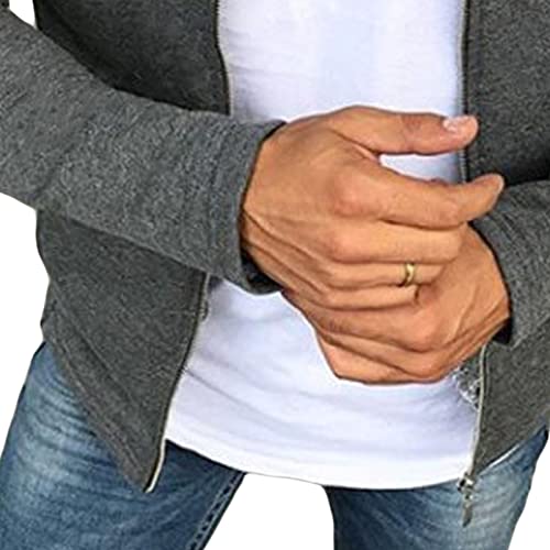 Mens Full Zip Stand Collar Cardigan Slim Fit Long Sleeve Sweater Fashion Casual Cable Knitted Sweater With Pockets4