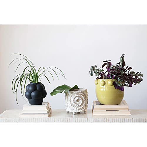 Creative Co-Op Stoneware Vase With Raised Dots #TOP1