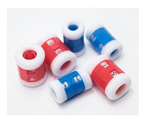 12pcs 2 Sizes Plastic Knit Counter Knitting Crochet Stitch Marker Row Counter for DIY Craft (Mixed Size-12pcs)