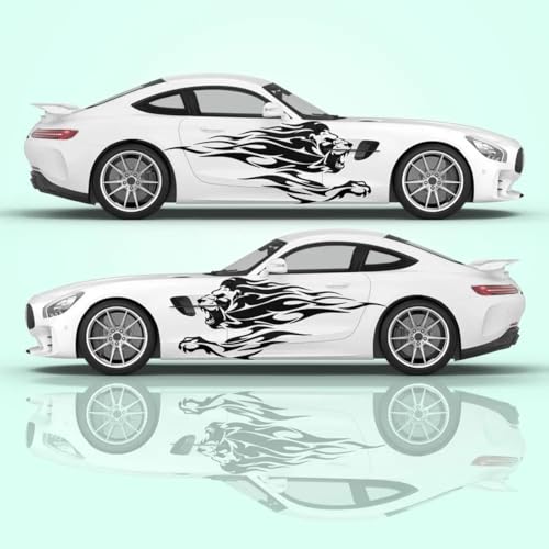 Lion Fit Tattoo Grunge Design Tribal Gate Sidecar Truck Car