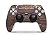 Skins4u Design Aufkleber Skin Wrap Folie für Sony Playstation 5 Controller PS5 DualSense Skins Schutz Folie Brown Wood