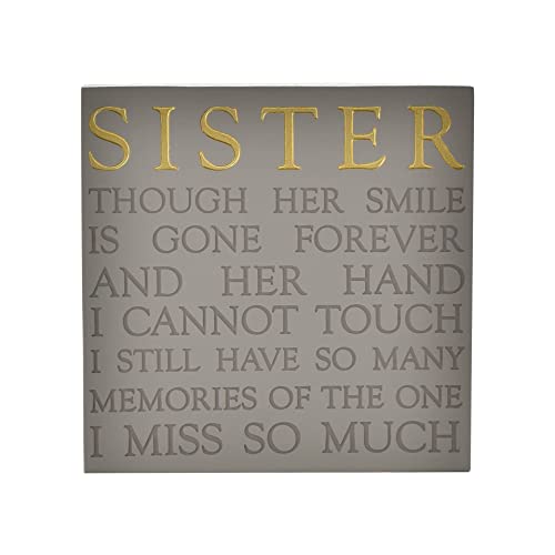 Grey Square Memorial Plaque by Thoughts of You - Sister - Image 2