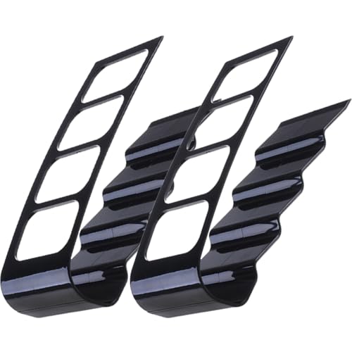 OUNONA Soporte Organizador de Control Remoto de Televisión Pequeño, Plástico Negro, 2 Piezas para Escritorio, Almacenamiento Práctico y Ordenado en Sala, Oficina o Dormitorio