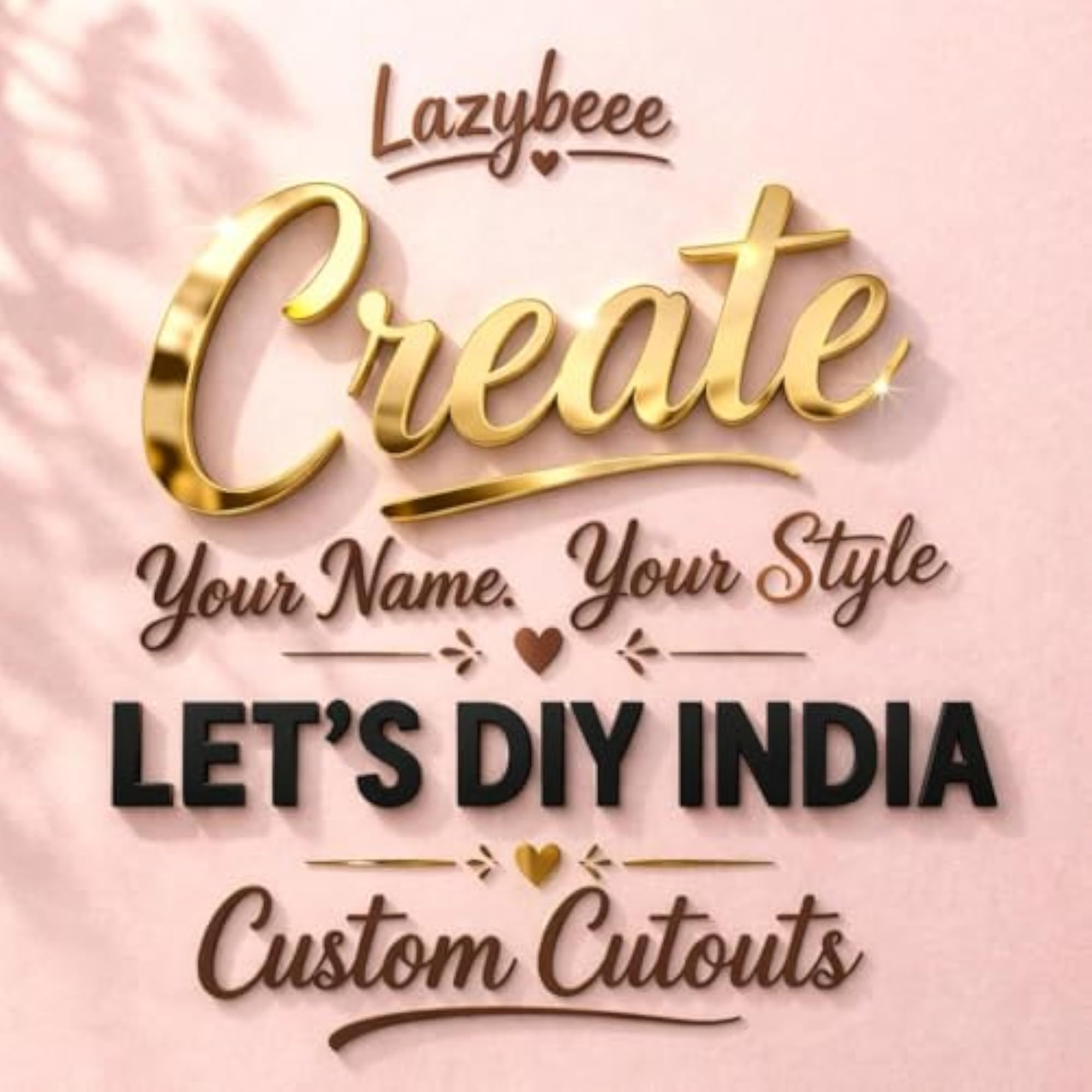 Customised MDF Name Cutout Letters & Numbers for Wall Decor