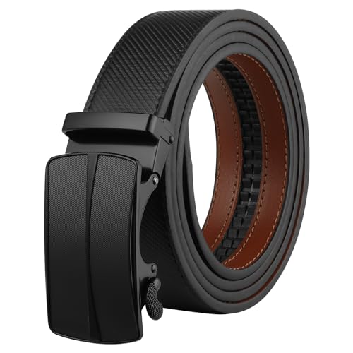 Image of Lavemi Men's Real Leather Ratchet Dress Casual Belt, Cut to Exact Fit,Elegant Gift Box