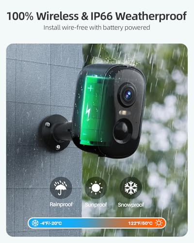 Rocktone 2K Security Cameras Wireless Outdoor, 2 Pack Battery Powered Wifi Cameras For Home Security With Ai Motion Detection, Spotlight Color Night Vision, 2-Way Talk, Siren Alarm thumb #4