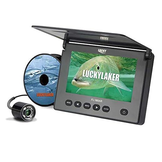 LUCKYLAKER Monitor Portable Fishing Camera Underwater Ice Fishing Underwater Cameras Fish DVR Video View High Resolution Fish Finder for Sea Ice Fishing Kayak Boat