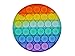 Produktbild POP IT Kreis Regenbogen Bubble Sensory Fidget Toy, Anti Stress Spielzeug, Kinder und Adluts Zappeln Spielzeug für Schlüssel Anti-Stress Entlastende