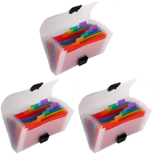 Estuche para archivos portátil contra el desorden de facturas en hogar y oficina