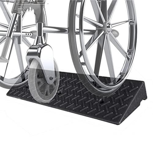 Rampas umbral para silla de ruedas Kerb Ramp Home, rampa de caucho antideslizante para entrada, rampa para motos y bicicletas, altura 2" a 6"