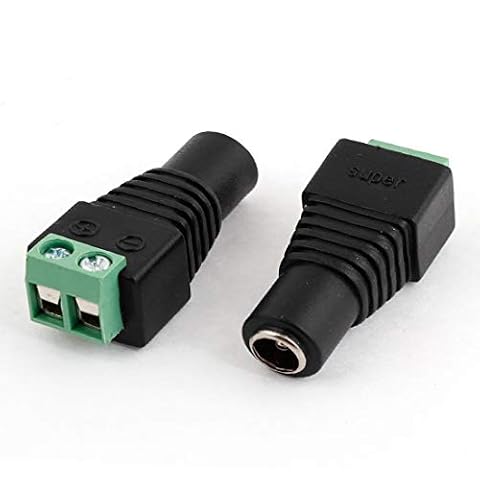New Lon0167 Kamera CCTV 5,5 x 2,1 mm Plastikowa przejściówka do złącza żeńskiego zasilania DC 2 szt(CCTV Kamera 5,5 x 2,1 mm Kunststoff DC Power Buchse Adapter 2St