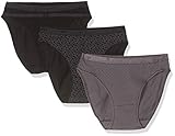 DIM Pack x 3 Braguitas Les Pockets Coton Slips Gris / Antracita M