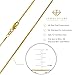 JEWELHEART 14K Real Gold Box Chain - 1.5mm Diamond Cut Yellow Gold Link Chain Necklace For Men - Dainty Gold Pendant Necklace For Women with Lobster Clasp 16