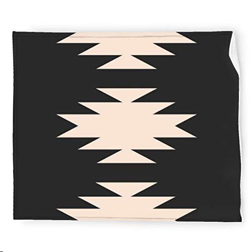 Southwestern Charcoal Flannel Blanket Bedding Throw Blanket Soft Warm Cozy Colorful Decorative Blanket for Couch, Sofa 50