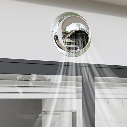 Rejilla De Ventilación con Malla, Cubierta De Ventilación De Acero Inoxidable, Tapa Redonda De Entrada/Salida para Sistemas HVAC, Rejilla De Extracción para Exteriores(300mm)