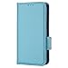 Sawiqpd for Honor X5B Case, Slim Shockproof Flip Wallet Protective Cover Notebook Leather Phone Case with Card Holder Magnetic Stand TPU Bumper for Honor X5B Cover, Light Blue
