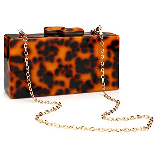 Image of EROGE Acrylic Clutch Purse Perspex Box Colorful Geometric Design Handbags for Women