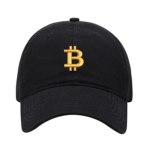 Men's Baseball Cap Bitcoin Currency Embroidered Washed Cotton Vintage Dad Gifts Hat