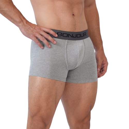 Image of Bonjour Men's Cotton Comfort Trunk - Soft Breathable Everyday Underwear (Pack of 1)