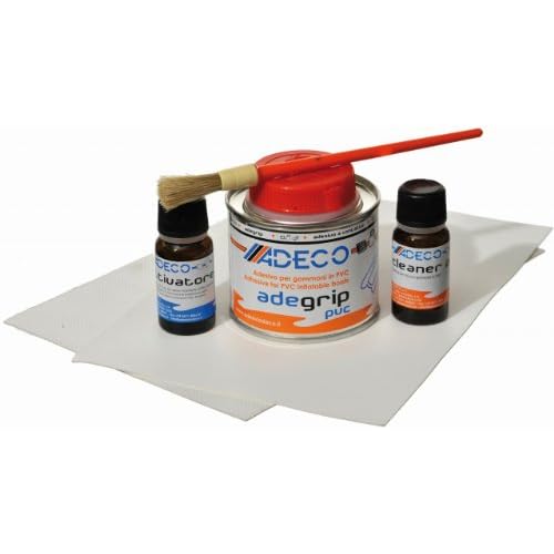 Adeco Schlauchboot Reparaturset Profi PVC GRAU