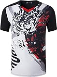 jeansian Herren Sport Tee Shirt Tshirt T-Shirt Kurzarm Tops Tennis Golf Bowling Trockener Sitz LSL254 Black M