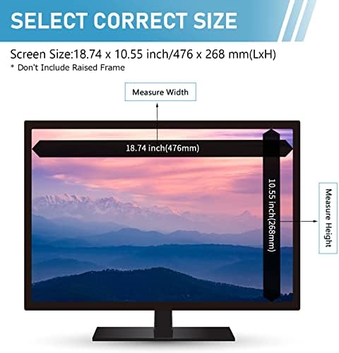 LAMA 21.5 Inch Blue Light Blocking Screen Protector, Universal Computer Monitor Screen Filter (WxH: 476mm*268mm), Anti Blue Light, Anti Glare, Anti-UV, Eye Protection, Reduce Eye Strain(21.5" 16:9)