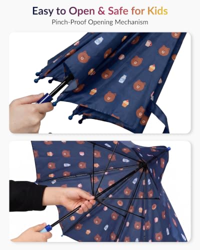 Image of Destinio Umbrella for Kids; Stylish & Cute, Child Safe, 100% Waterproof; Kids Umbrella for Girls, Boys and Baby