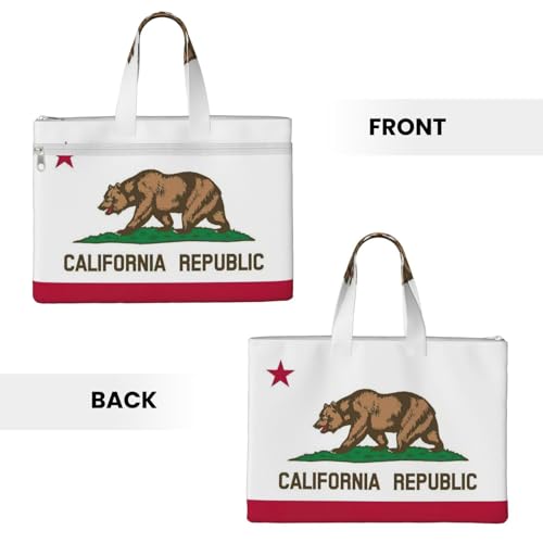 California State Flag Canvas Document Bag Briefcase For Professionals And Executives3