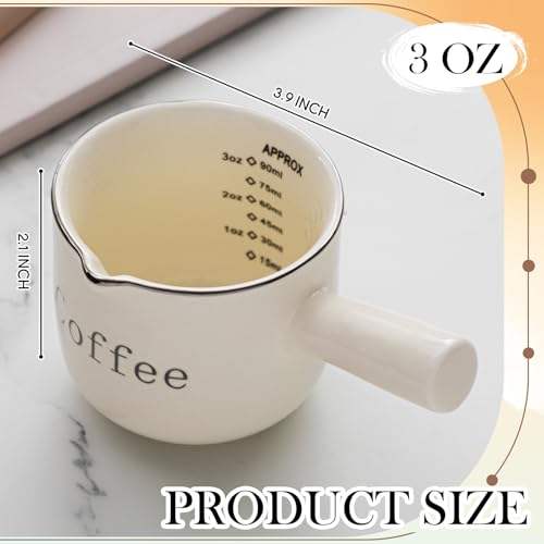 Maxdot 2 Pack de Vasos Medidores Espresso de Cerámica 3 oz miniatura 2