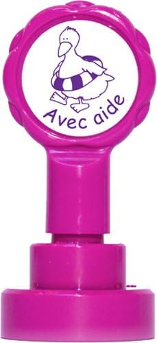 Teacher Stamps BR028CM Self-Inking Stamp for Teachers 'Avec Aide' ('With Assistance') [French Language]