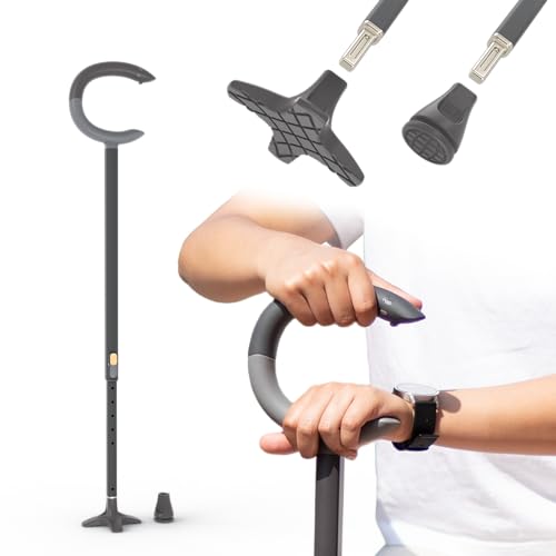 Michael Graves C Grip Walking Cane for Men and Women - Premium Walking Stick for Stability and Style - Lightweight Adjustable Cane - Walking Sticks for Seniors & Adults