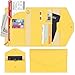 ZOPPEN Multi-purpose Rfid Blocking Travel Passport Wallet (Ver.4) Tri-fold Document Organizer Holder, 22 Primrose Yellow