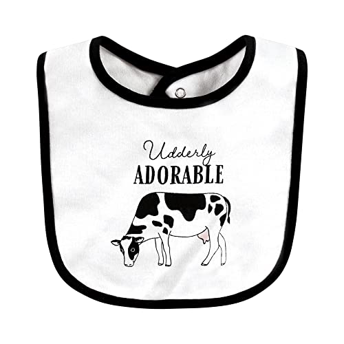 Image of Hudson Baby Unisex Baby Cotton Bibs, Girl Farm, One Size