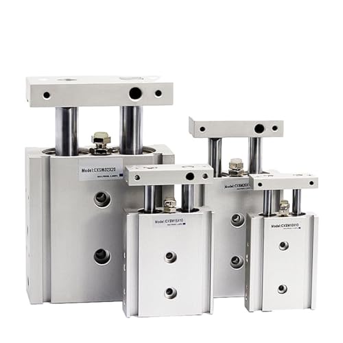 Vérin pneumatique double arbre 25 mm alésage mécanique double tige 20mm - 2
